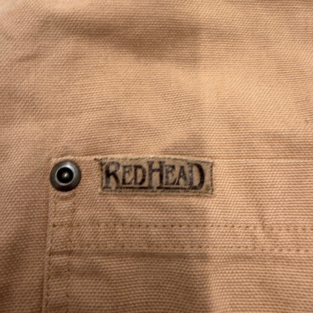 Vintage RedHead Mens Canvas Flannel Lined Shirt Jacket Tan LT Snap Workwear - Picture 10 of 11